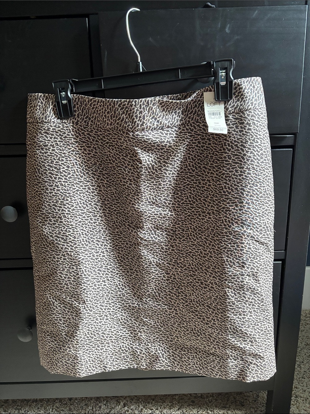 LOFT Tan and Brown Animal Print Pencil‎ Skirt